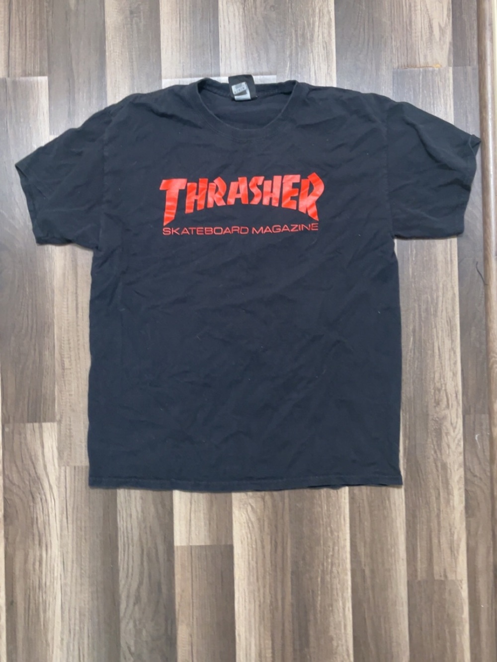THRASHER Skateboard Magazine Mens Black Large Shirt BMX